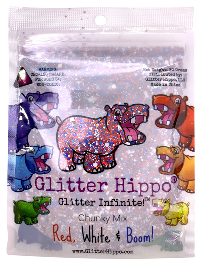 Chunky Mix Glitter - Red, White & Boom!