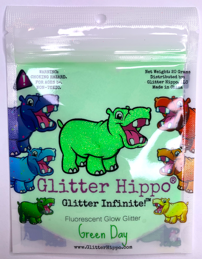 Fluorescent Glow Glitter - Green Day