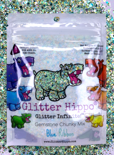 Gemstone Chunky Mix Glitter - Blue Ribbon