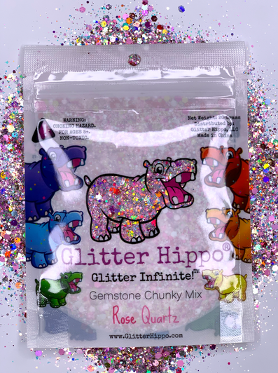 Gemstone Chunky Mix Glitter - Rose Quartz