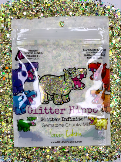 Gemstone Chunky Mix Glitter - Green Calcite