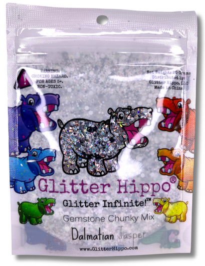 Gemstone Chunky Mix Glitter - Dalmatian Jasper