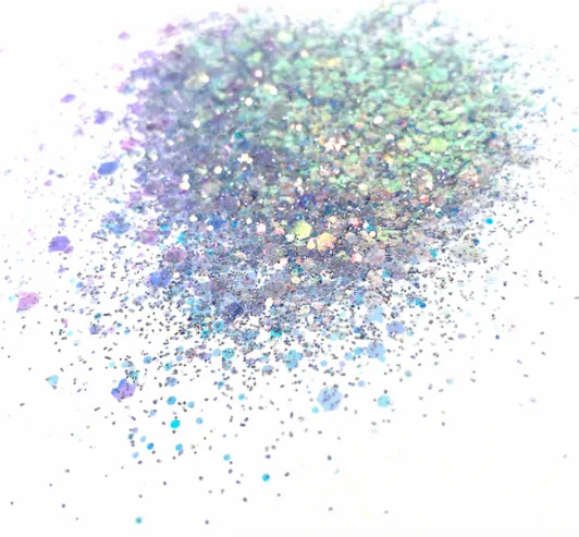Chunky Biodegradable Glitter: Iridescent Chasing Rainbows
