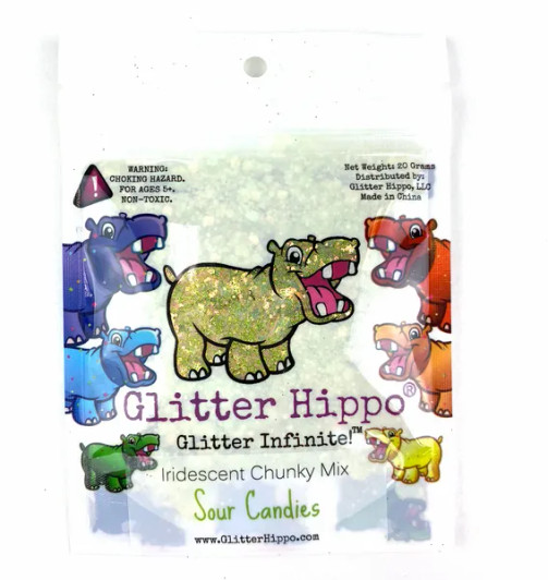 Iridescent Chunky Mix Glitter - Sour Candies - Lime Green Glitter