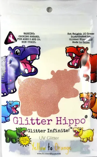 UV Color Changing Glitter Yellow to Orange Photochromic Solar Glitter