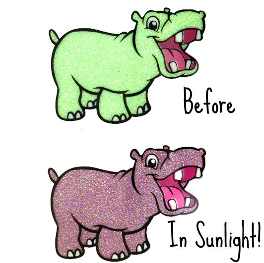 UV Color Changing Glitter Green to Plum Photochromic Solar Glitter