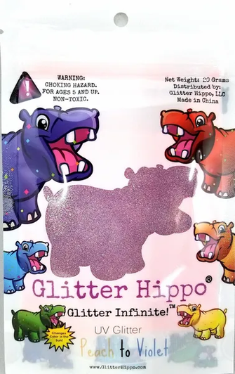 UV Color Changing Glitter Peach to Violet Photochromic Solar Glitter