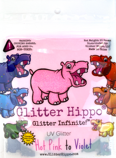 UV Color Changing Glitter Hot Pink to Violet Photochromic Solar Glitter