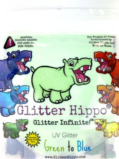 UV Color Changing Glitter Green to Blue Photochromic Solar Glitter