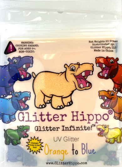 UV Color Changing Glitter Orange to Blue Photochromic Solar Glitter