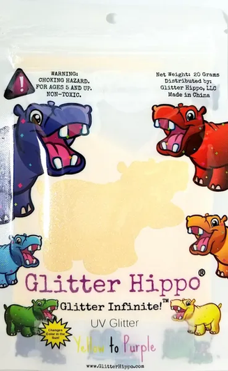 UV Color Changing Glitter Yellow to Purple Photochromic Solar Glitter