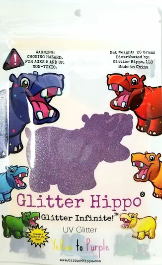 UV Color Changing Glitter Yellow to Purple Photochromic Solar Glitter