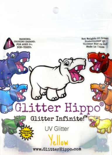 UV Color Changing Glitter White to Yellow Photochromic Solar Glitter