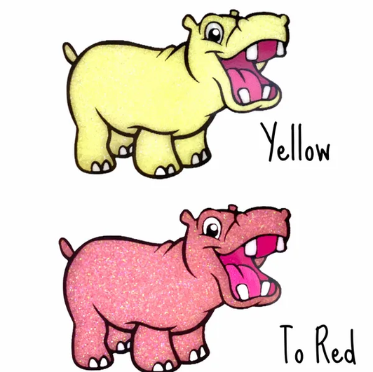 Cold Activated Thermal Glitter - Yellow to Red - Temperature Activated Color Changing Glitter Thermochromic