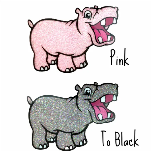 Cold Activated Thermal Glitter - Pink to Black - Temperature Activated Color Changing Glitter Thermochromic