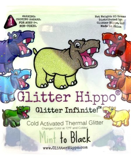 Cold Activated Thermal Glitter - Mint to Black - Temperature Activated Color Changing Glitter Thermochromic