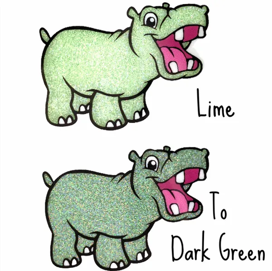 Cold Activated Thermal Glitter - Lime to Dark Green - Temperature Activated Color Changing Glitter Thermochromic