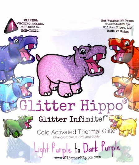 Cold Activated Thermal Glitter - Light Purple to Dark Purple - Temperature Activated Color Changing Glitter Thermochromic