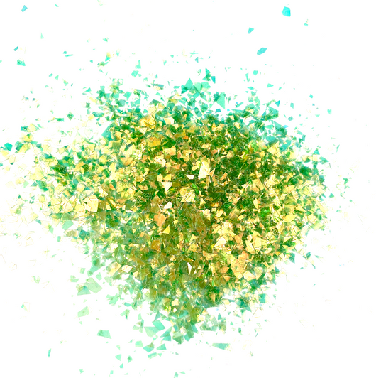 Yellow-Green Iridescent Flakes - Medusa - Glitter Hippo® - Glitter Flakes