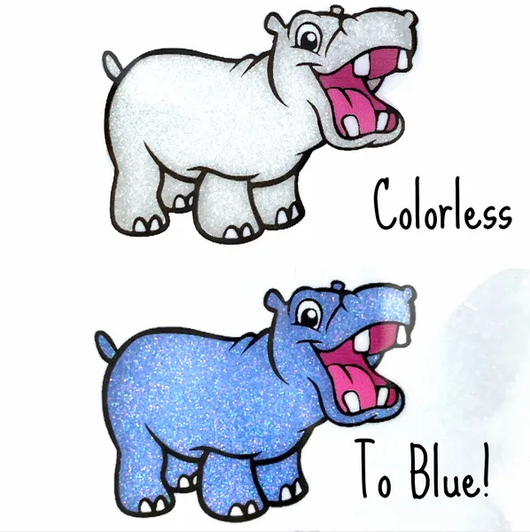 Cold Activated Thermal Glitter - Colorless to Blue - Cold Color Changing Glitter Thermochromic