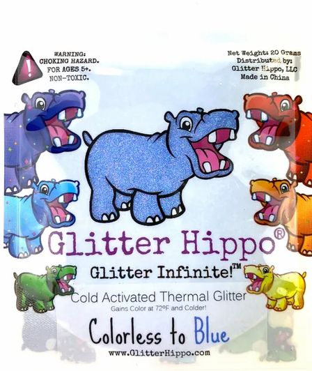 Cold Activated Thermal Glitter - Colorless to Blue - Cold Color Changing Glitter Thermochromic