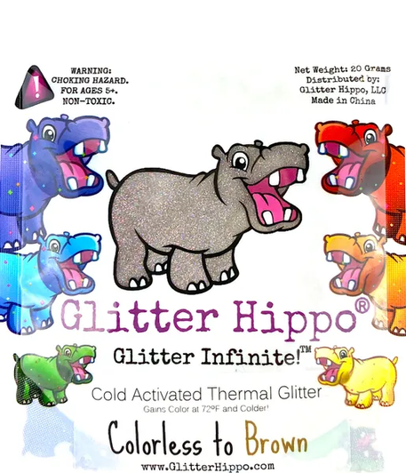 Cold Activated Thermal Glitter - Colorless to Brown - Cold Color Changing Glitter Thermochromic