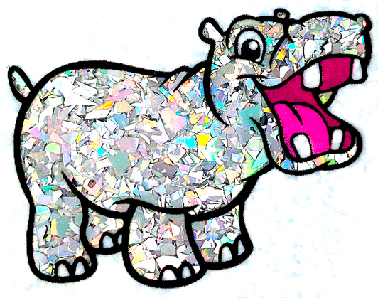 Glitter Hippo® Holographic Mylar Flakes - Disco Kaleidoscope - Rainbow Holographic Silver Glitter Flakes for Resin, Tumblers, Nail Art, and more!