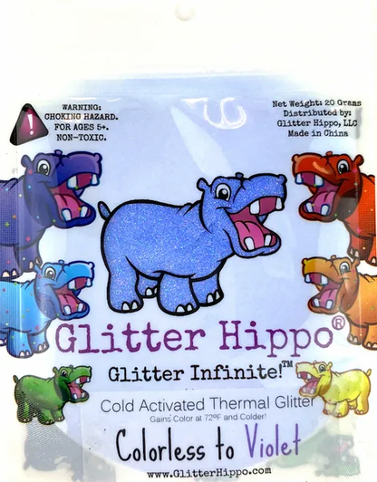 Cold Activated Thermal Glitter - Colorless to Violet - Cold Color Changing Glitter Thermochromic