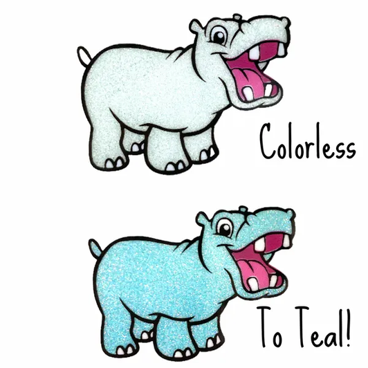 Cold Activated Thermal Glitter - Colorless to Teal - Cold Color Changing Glitter Thermochromic