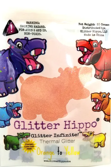 Heat Activated Thermal Glitter - Orange to Yellow - Color Changing Glitter