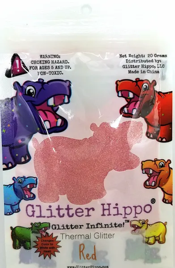 Heat Activated Thermal Glitter - Red to Colorless - Color Changing Glitter