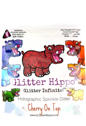 Glitter Hippo® Holographic Sprinkle Glitter - Cherry on Top - Dark Red Holo Glitter
