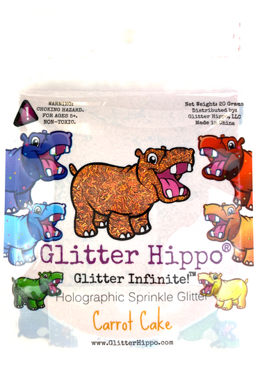 Glitter Hippo® Holographic Sprinkle Glitter - Carrot Cake - Orange Copper Holo Glitter