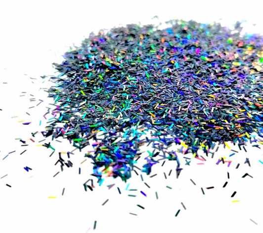 Glitter Hippo® Holographic Sprinkle Glitter - Charcoal Ice Cream - Dark Gray Grey Pewter Holo Glitter