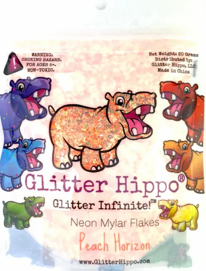 Neon Mylar Flakes - Peach Horizon - Glitter Hippo®