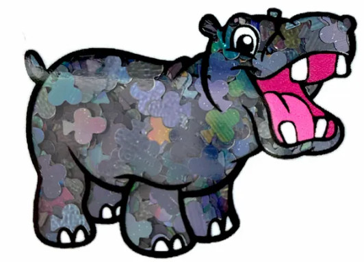 Holographic Shape Glitter - Black Clubs  - Glitter Hippo®