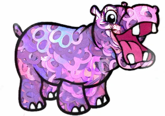 Holographic Shape Glitter - Purple Paw Prints  - Glitter Hippo®