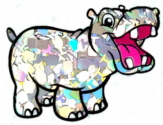 Holographic Shape Glitter - Silver Wine Glasses  - Glitter Hippo®