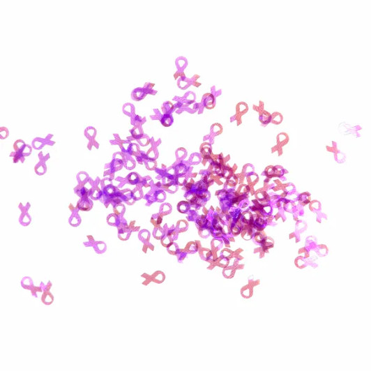 Iridescent Shape Glitter Blue Awareness Ribbons Glitter Hippo®