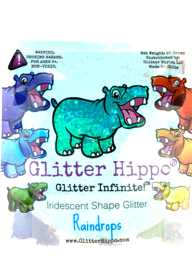 Iridescent Raindrop Glitter Blue Green Teal Purple