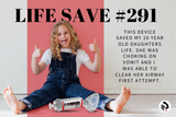 Life Save 291: 10 year old saved by Dechoker from aspirating on vomit