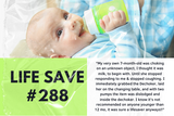 Life Save #288: Daycare Provider Saves 7 Month Old from Choking on Plastic Wrapper