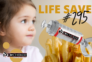 Life Save #295: Una patata frita atascada en la garganta de un niño de un año, los golpes en la espalda no funcionan.