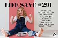 Life Save 291: 10 year old saved by Dechoker from aspirating on vomit