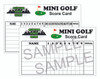 Custom Logo 6x9 Score Cards 9 or 18 Hole