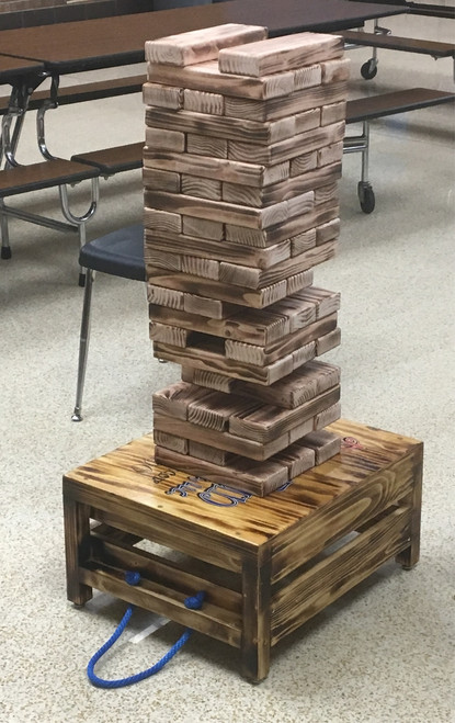 Jumbo Stacker with Table (Burnt and Varnish finish)