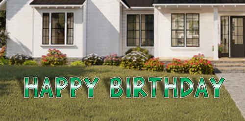 HAPPY BIRTHDAY 24" Yard Letters - Center Fade Print