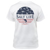 Salt Life SLY1479 Salty Honor Bones Youth Short Sleeve Tee White - Back