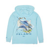 Pelagic Kids Aquatek Goione Slam Long Sleeve Hooded Fishing Shirt TahititBlue - Back