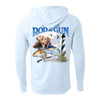 N3409 Frisco Rod & Gun 3Dogs Long Sleeve Performance Hoody Pastel Blue - Back